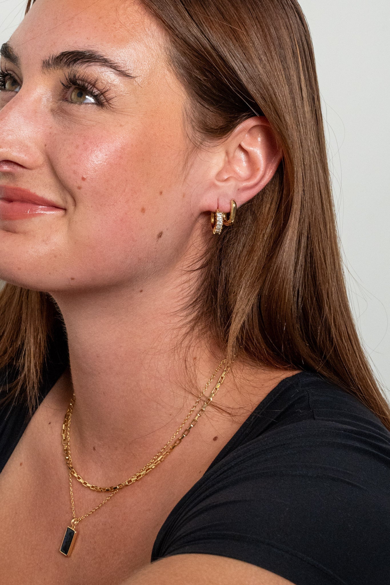 Dazzle Me Sparkling Hoops - earring
