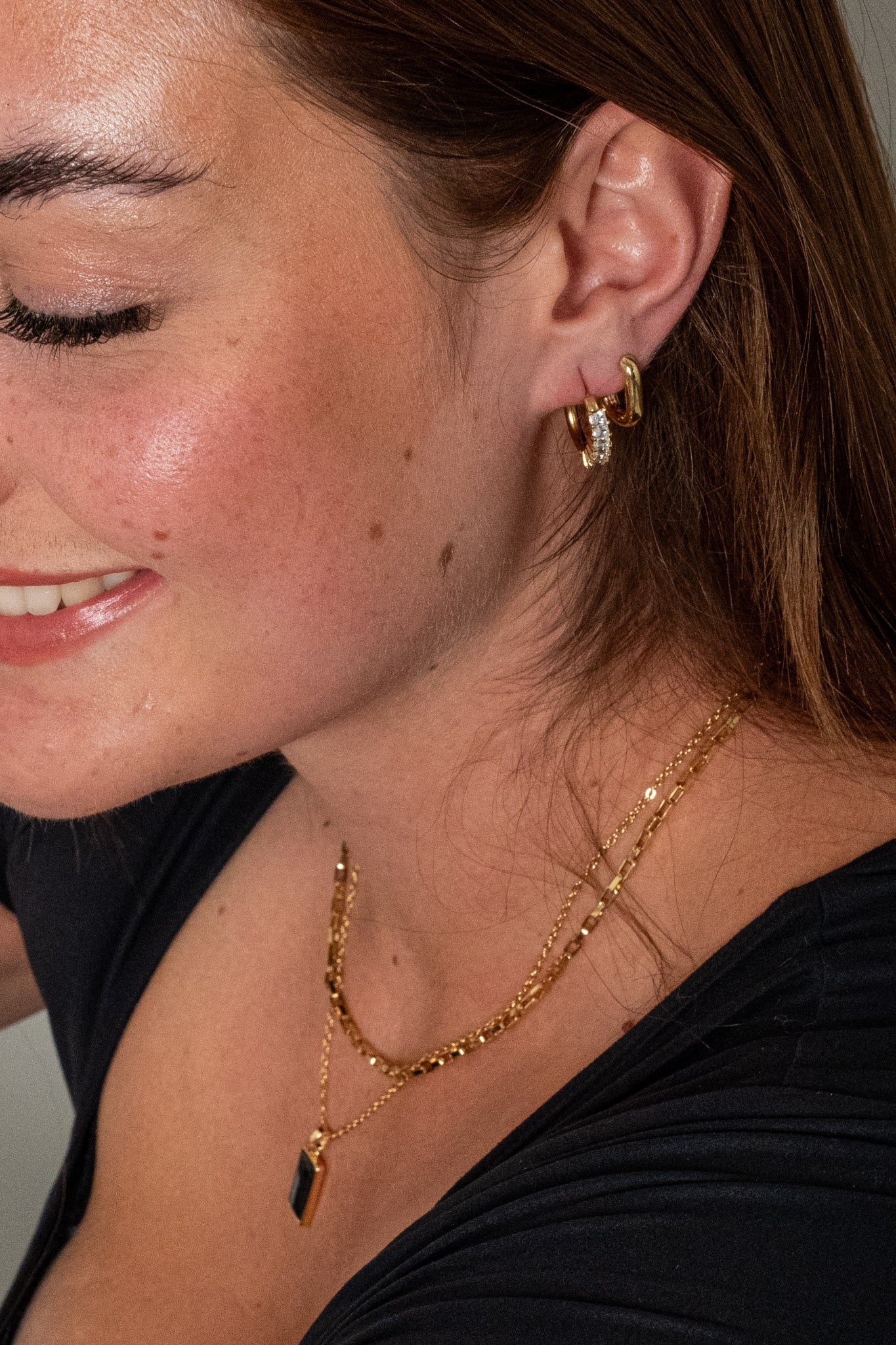 Dazzle Me Sparkling Hoops - earring