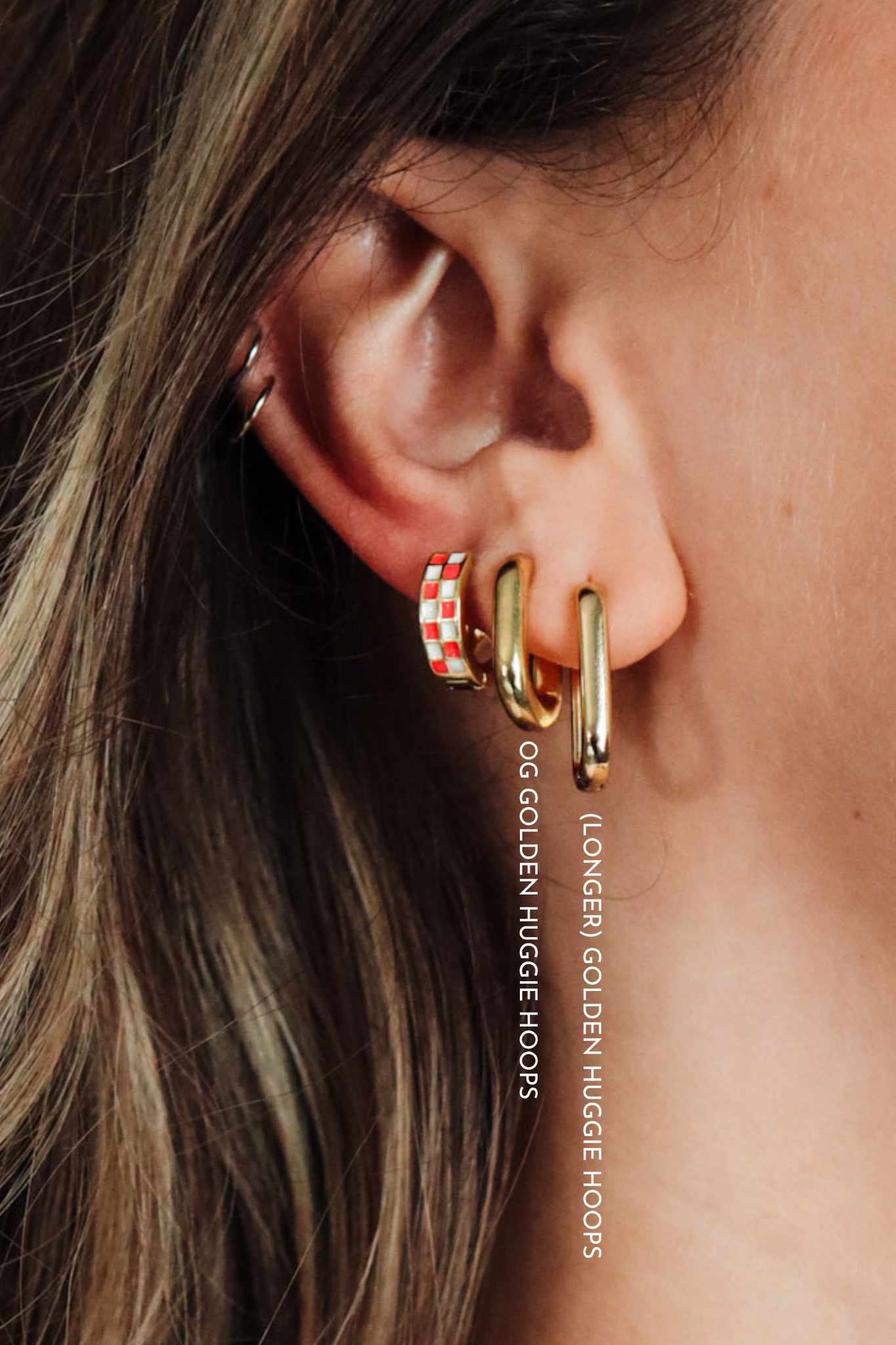 (LONGER) golden huggies - earrings