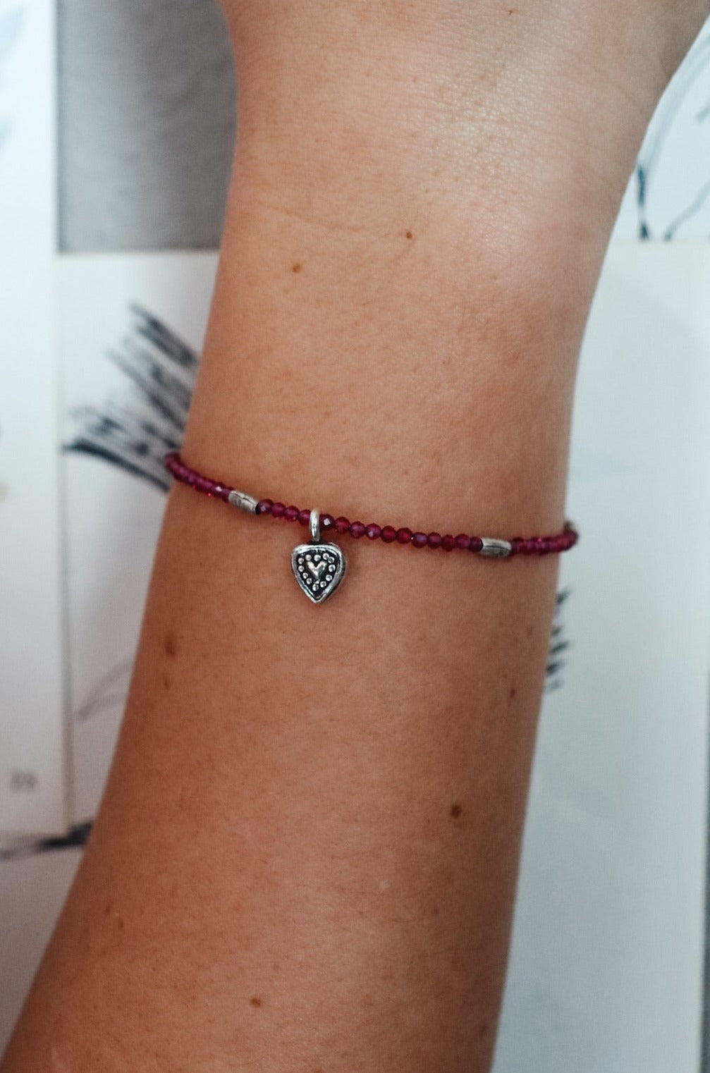 hilltribe silver heart bracelet