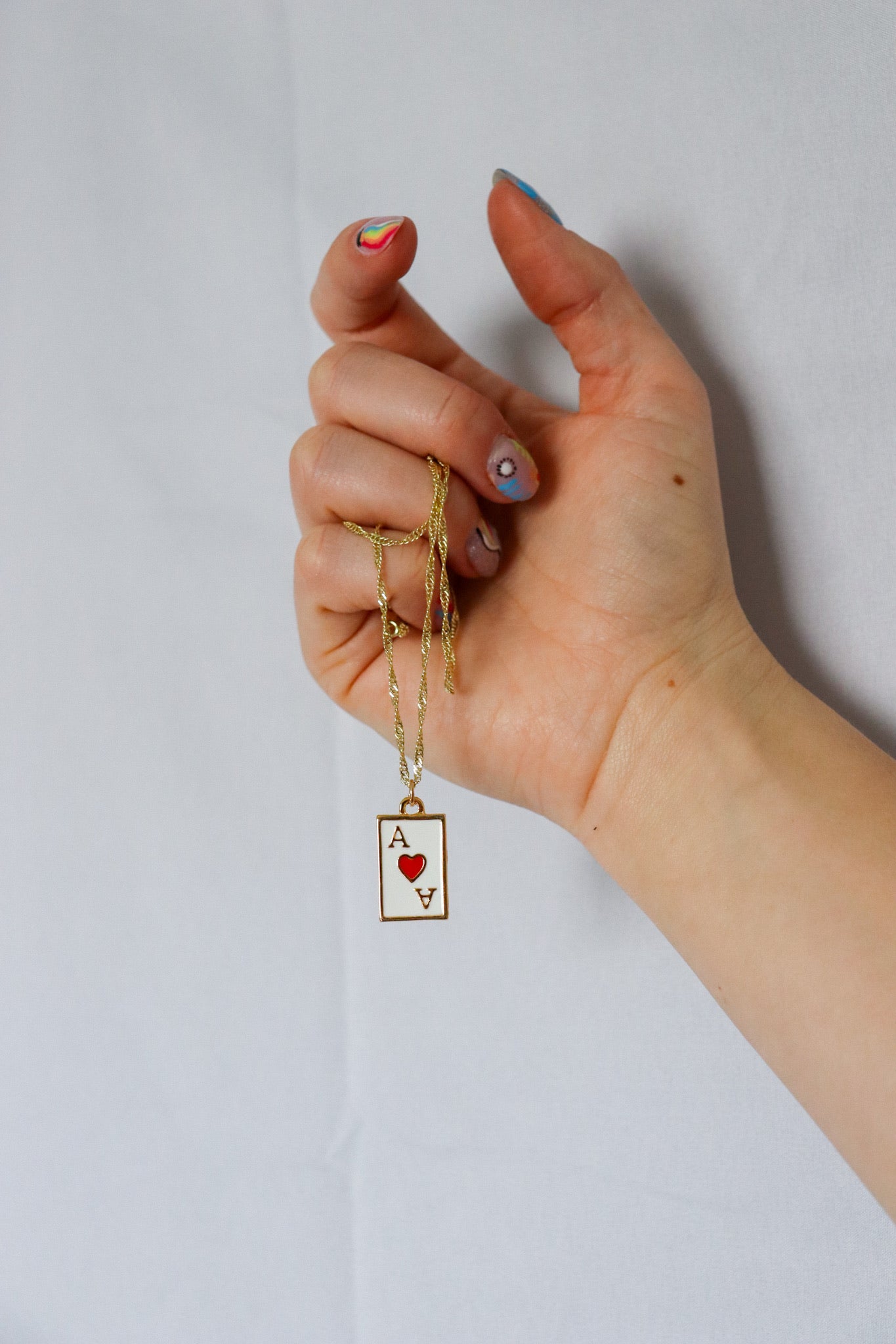 Play your cards right- Ace of hearts necklace