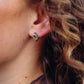 Aurora Borealis gemstone hoops