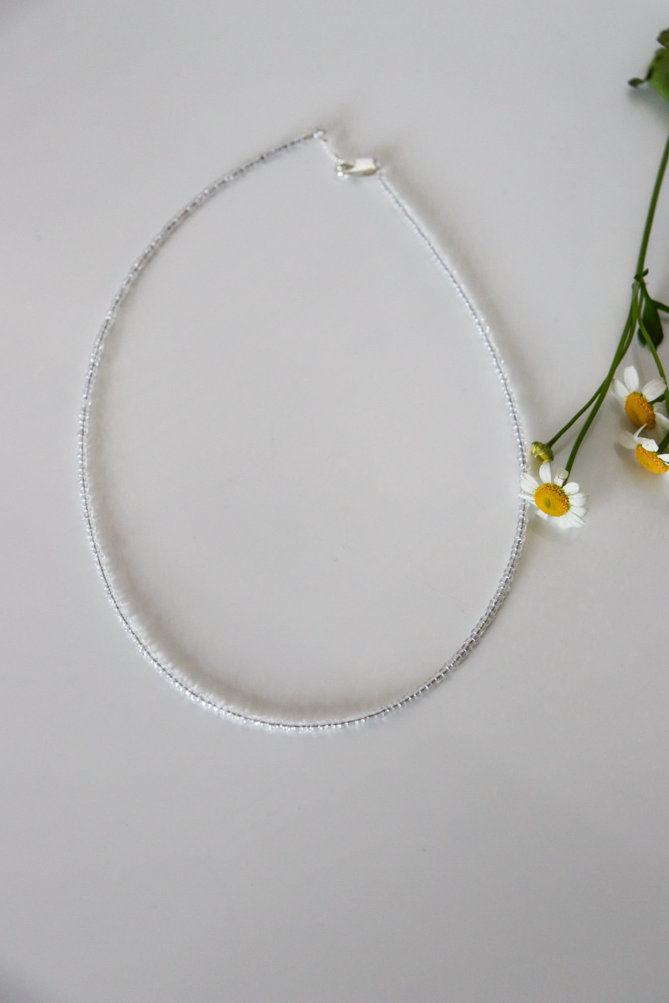 "just right" clear beaded choker