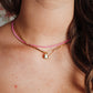 pink beaded choker