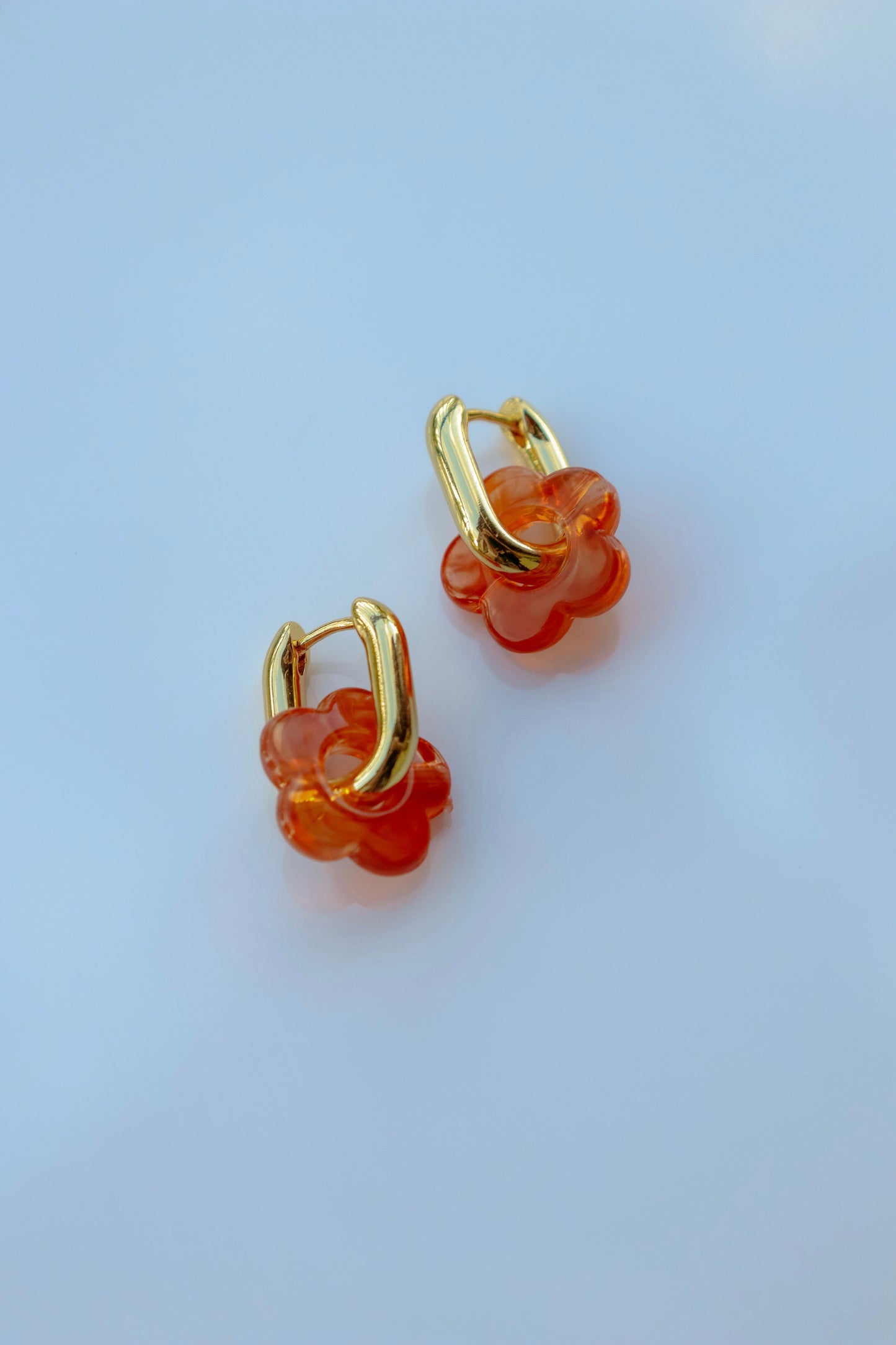 Autumn blossom huggie earrings