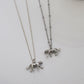 wild & free leopard necklace- silver