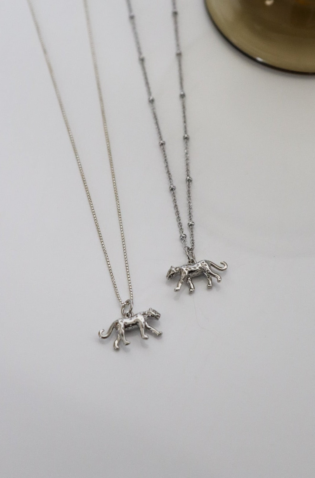 wild & free leopard necklace- silver