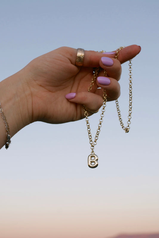 BUBBLE LETTER NECKLACE