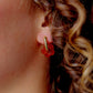 Autumn blossom huggie earrings - earrings