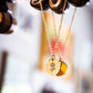 birth flower necklace - June- Rose - necklace