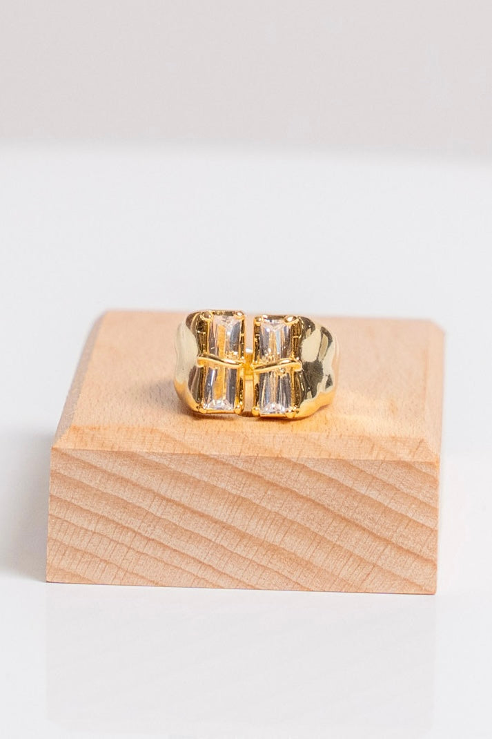 Bonjour chunky baguette ring - Ring