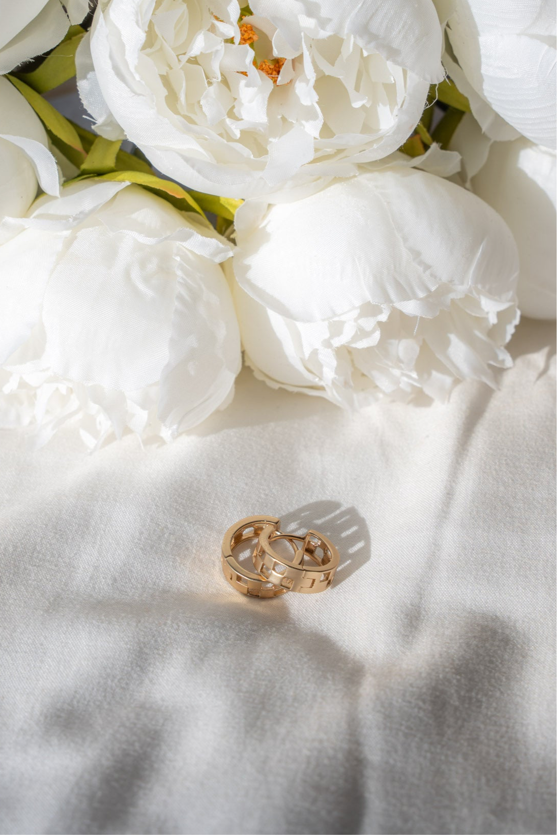 Check Me Out Hollow Checkered Huggie Hoops- Silver/Gold - Gold - earring