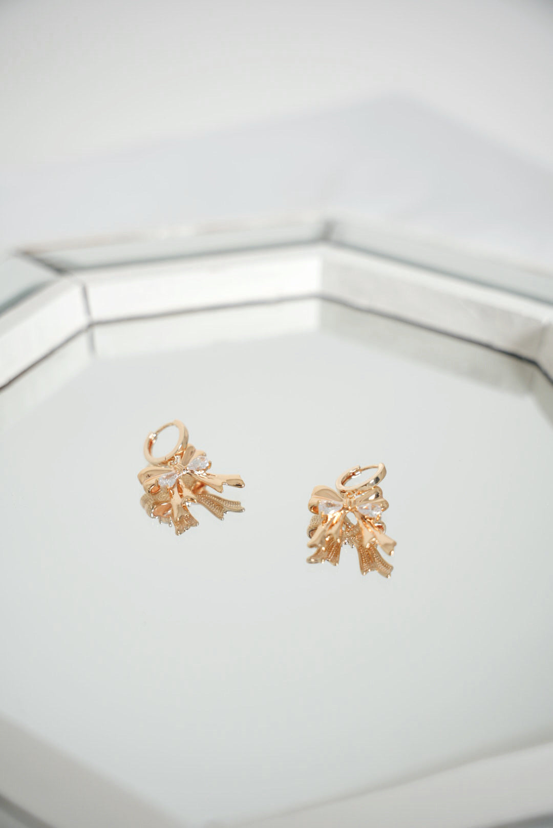 Clara Bow Earrings (silver & gold) - Gold