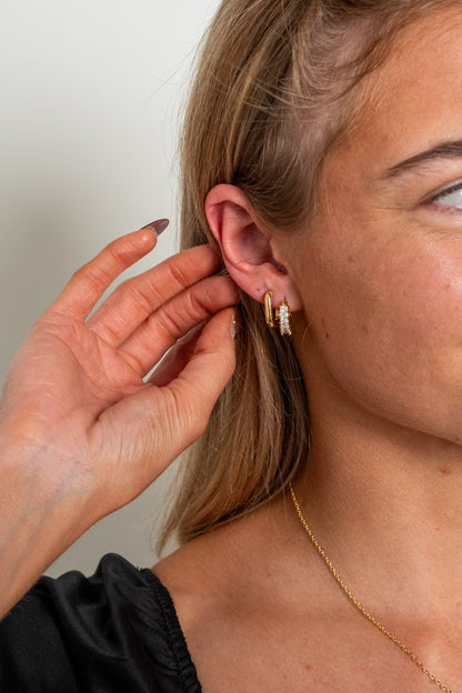 Dazzle Me Sparkling Hoops - earring