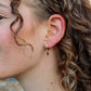 Emerald sea huggie hoop - Gold