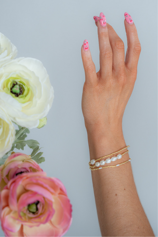 Freshwater Pearl Bracelet Stack - Bracelet