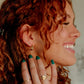 golden huggie hoops - earrings
