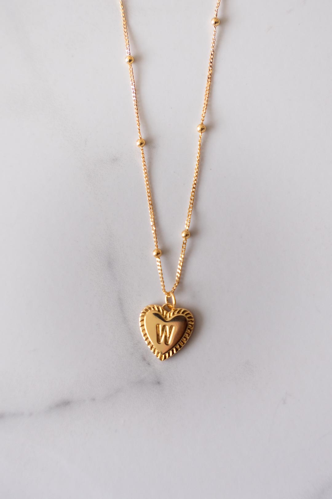 "call it what you want" heart initial NECKLACE