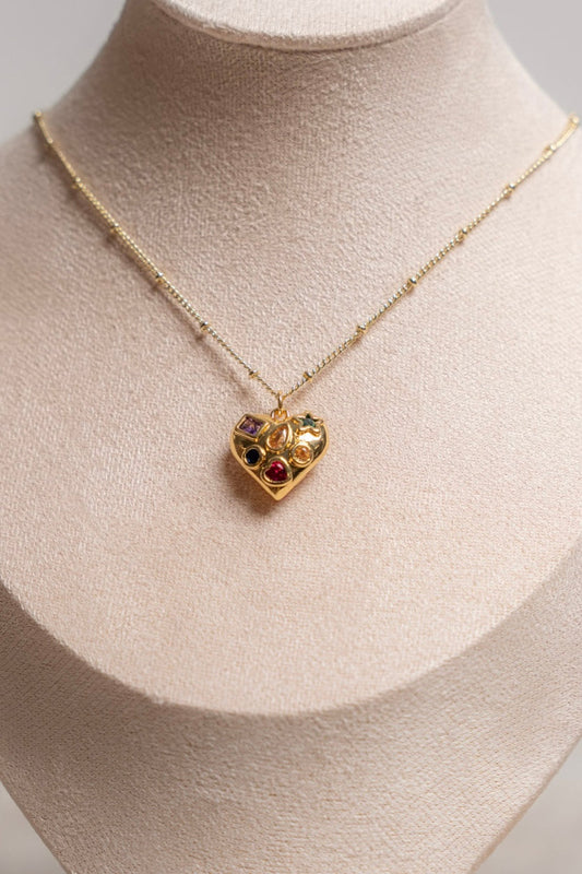 Kaleidoscope Heart Necklace - Necklace