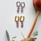 Lavender haze huggies (silver + gold) - earrings