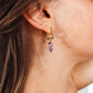 Lavender haze huggies (silver + gold) - earrings