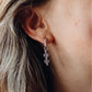 Lavender haze huggies (silver + gold) - earrings