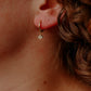 Lotus huggie earrings - earrings