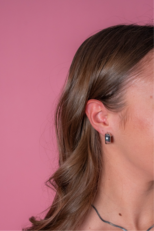 mini cupid hoops - Silver - earrings
