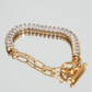 Oh so GLAM tennis bracelet (silver & gold) - Gold