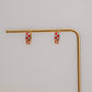 (pink!) check me out checkered huggie hoops - earrings