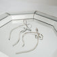 Ribbon chain bows (silver & gold) - Silver