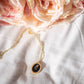 Rose & Thorn Necklace- Black & White - Necklace