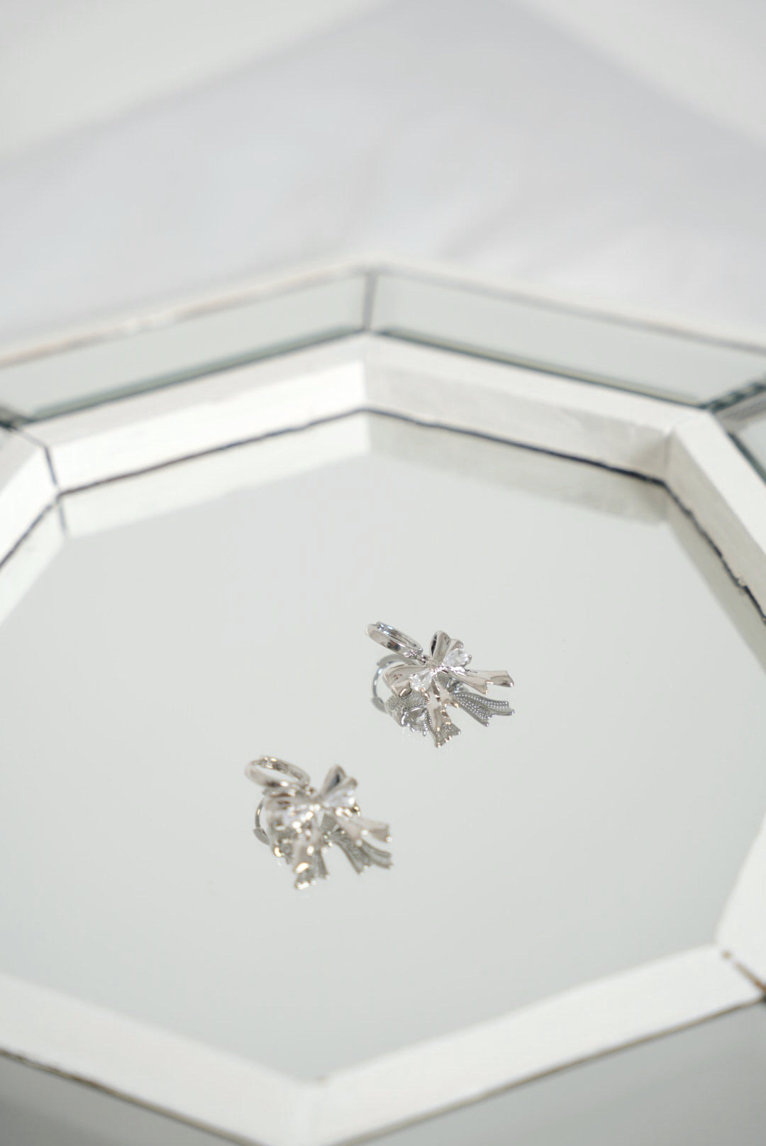 Clara Bow Earrings (silver & gold) - Silver