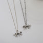 wild & free leopard necklace- silver - Necklace
