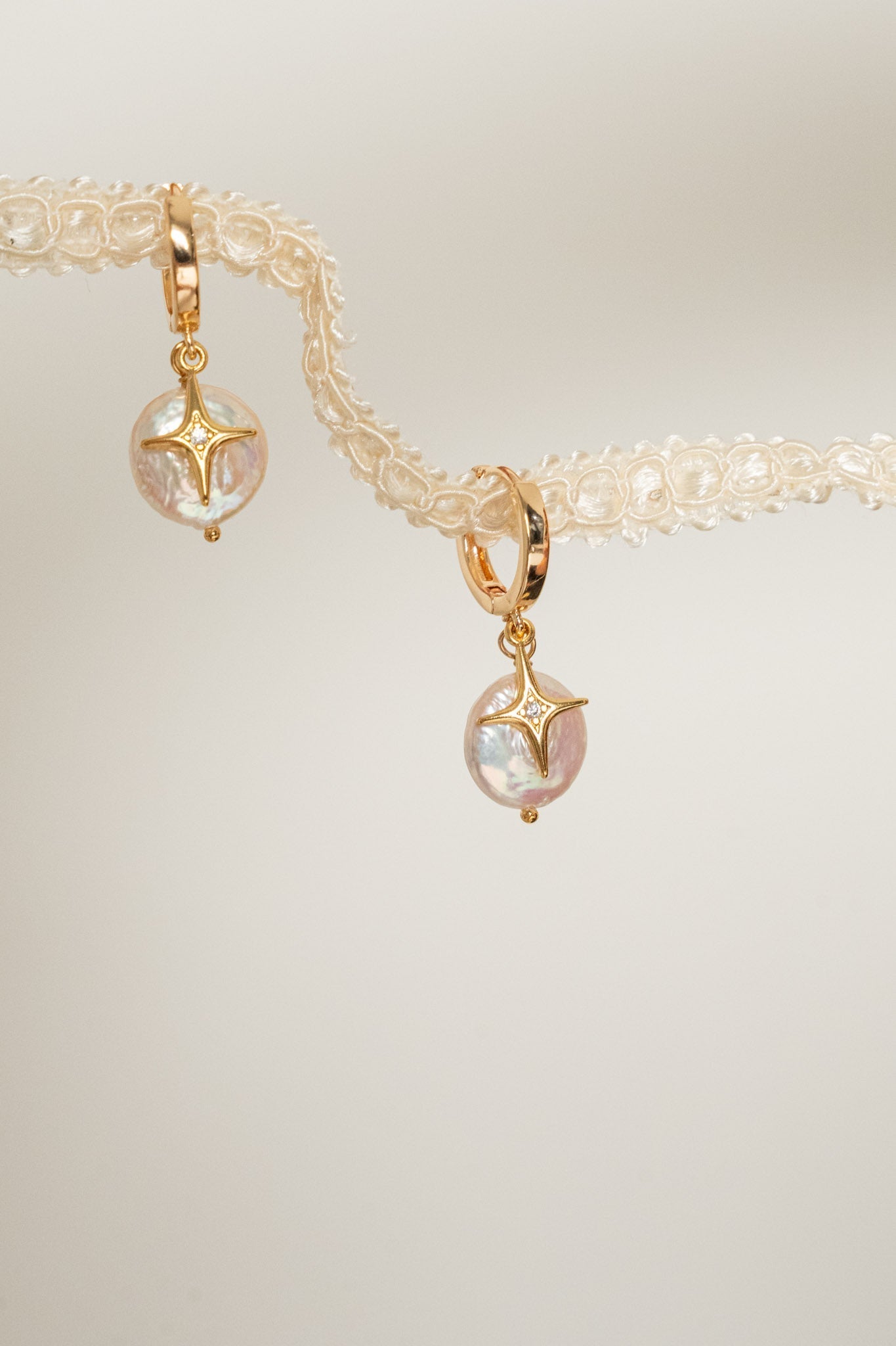 Twinkling Star Huggies - Gold - earring