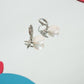 Twinkling Star Huggies - Silver - earring