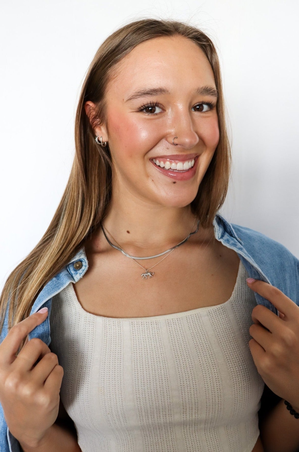 wild & free leopard necklace- silver - Necklace